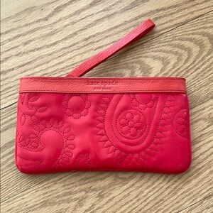 Kate Spade Red Wristlet Clutch
